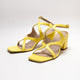 Twisted Block Heels - Yellow