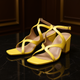 Twisted Block Heels - Yellow