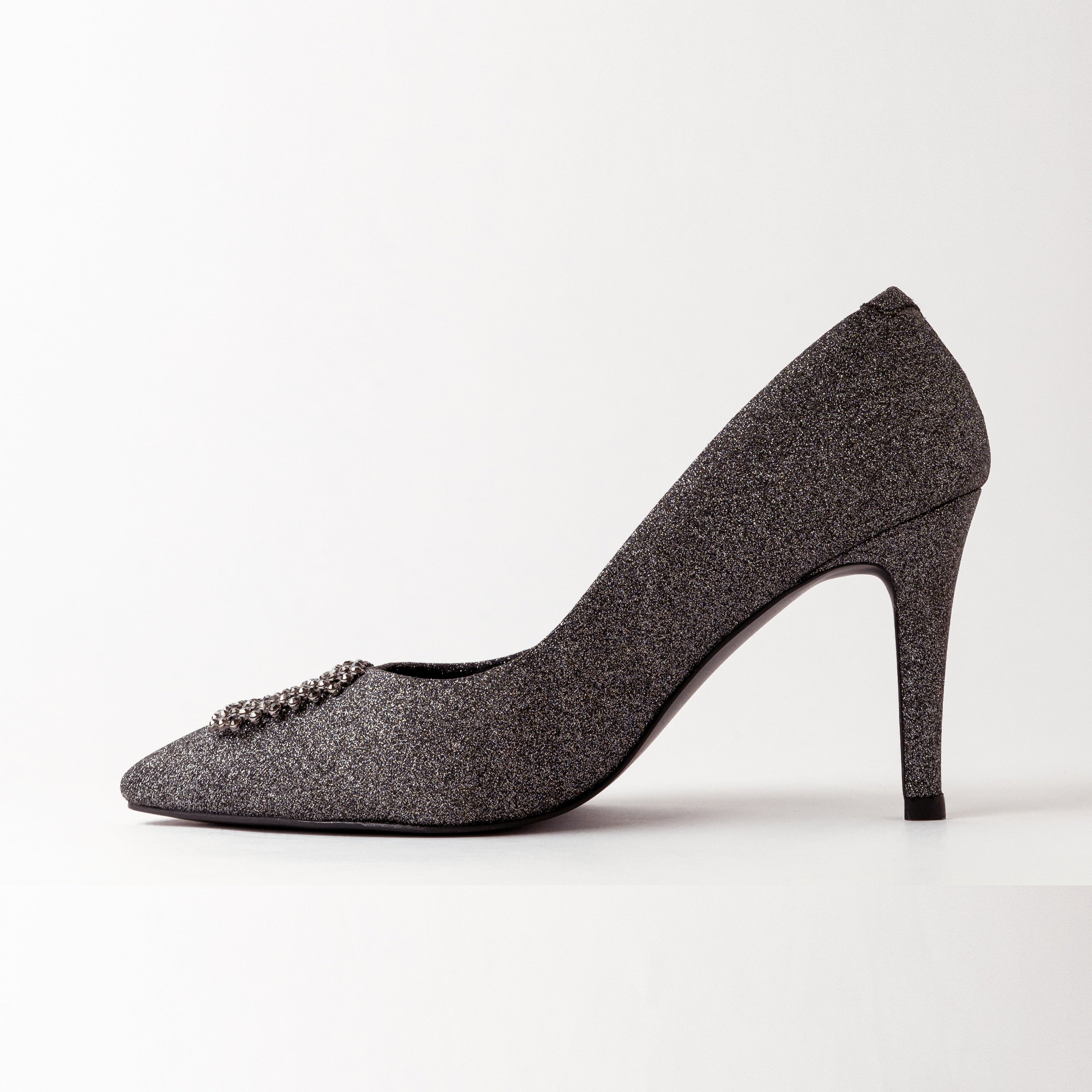 Image of Vegan Glitter Stilettos - Black