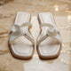 Crystal Vegan Flats - White