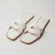 Croco Vegan Flats - White