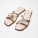 Crystal Vegan Flats -  Cream