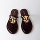 Gold Petal Black Vegan Flats
