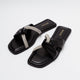 Crystal Vegan Flats - Black