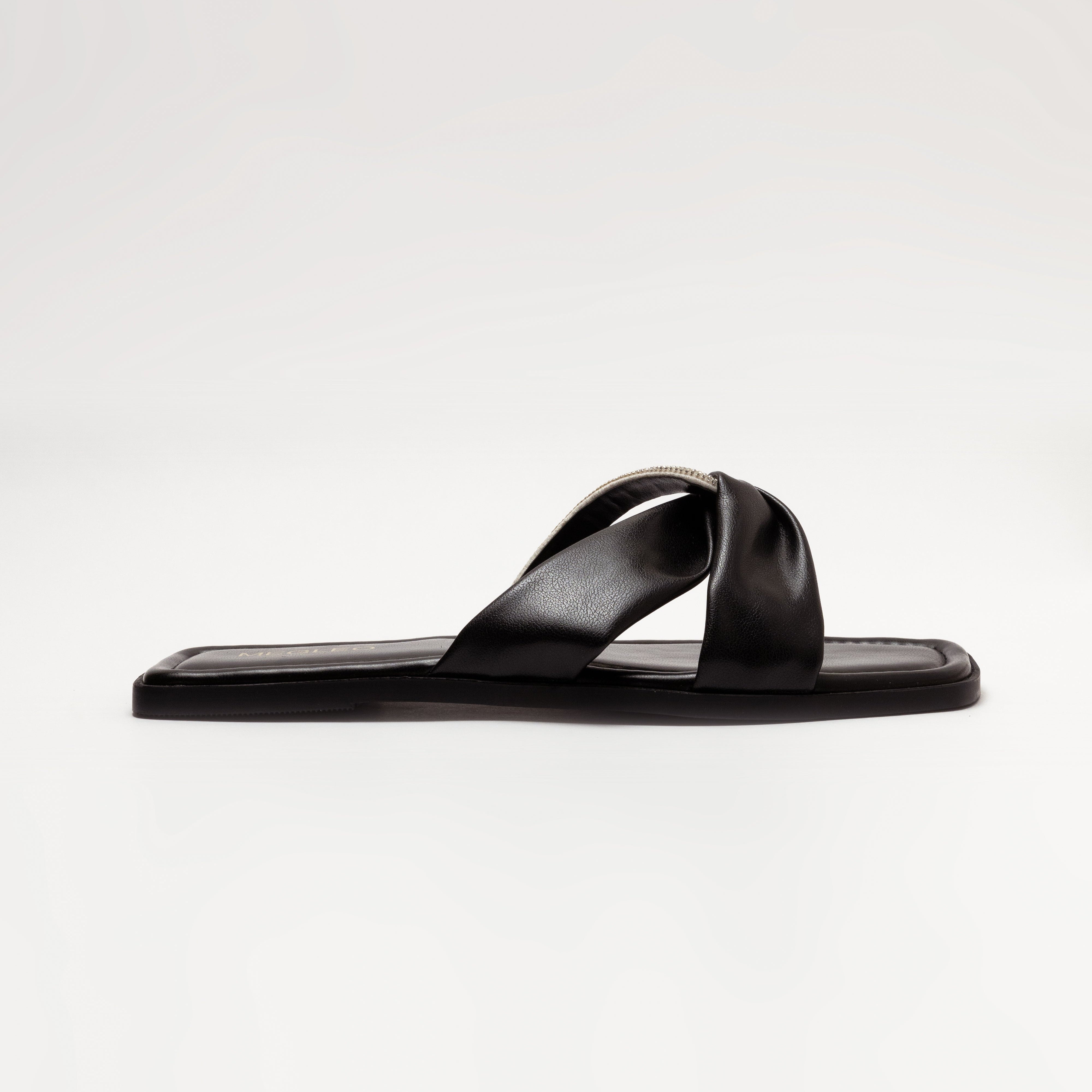 Image of Crystal Vegan Flats - Black