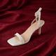 Ankle Strap Silver Heels