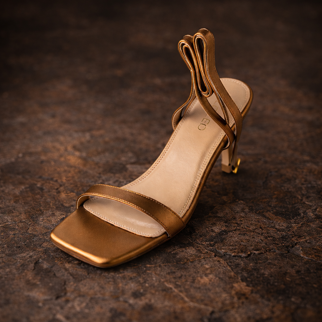 Image of Ankle Strap Copper Heels